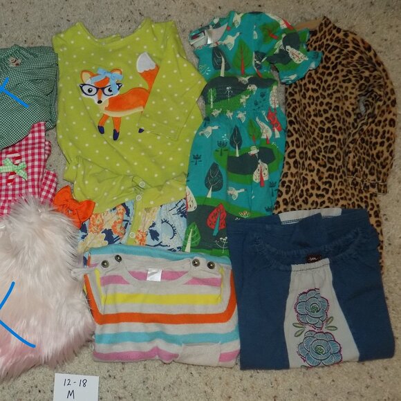 GYMBOREE Merry Bright Green Knit Elephant Dress Sz 12-18M Applique - Picture 3 of 5